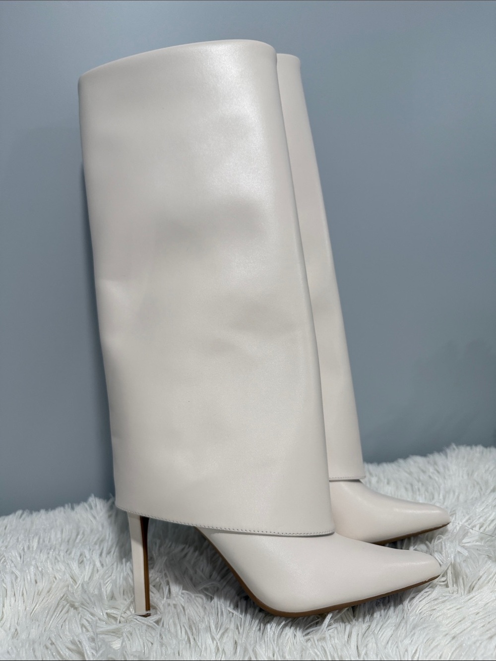 INC International Concepts Cream Over-the-Knee Stiletto Boots